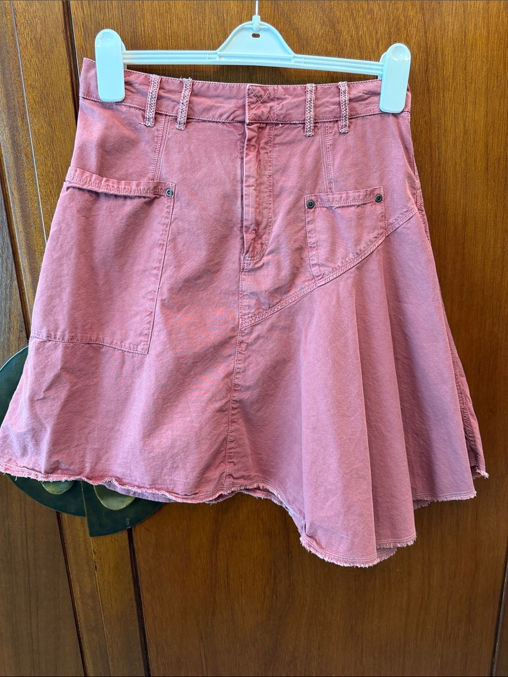 Free People Washed Rose A-Line Skirt with Pocket Detail - Women Size 4